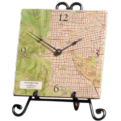 Personalized Marble Map Clock