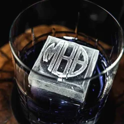 Personalized Whiskey Glasses and Ice Mold Gift Set