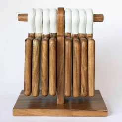 9-Piece Acacia Wood Charcuterie Board Set