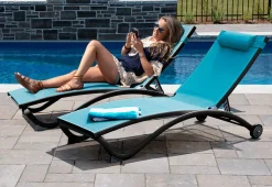 2-Piece Glendale Pool Lounger with Wheels
