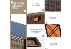 9-Piece Outdoor Furniture Set with Fire Table