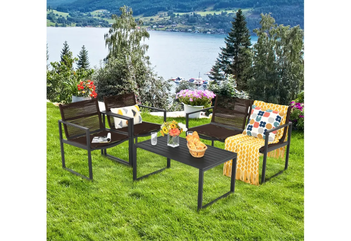 4-Piece Patio Set with Loveseat