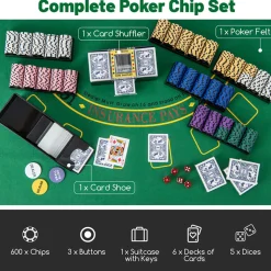 600-Piece Poker Chip and Game Set
