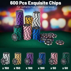 600-Piece Poker Chip and Game Set