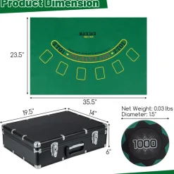 600-Piece Poker Chip and Game Set