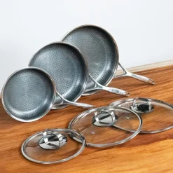 6-Piece Stainless Hybrid Nonstick Cookware Set
