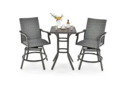 3-Piece Swivel Bar Set with 4D Air Fiber Cushions