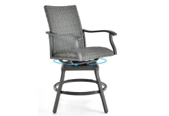 3-Piece Swivel Bar Set with 4D Air Fiber Cushions