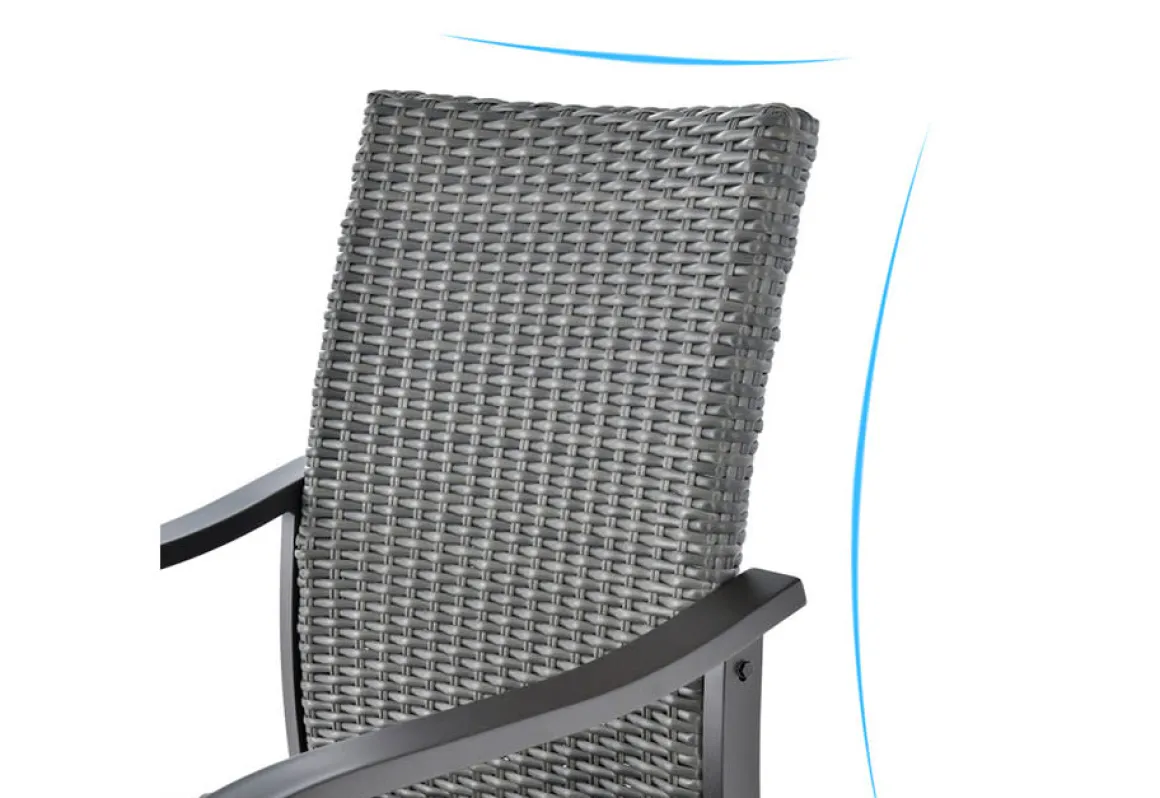 3-Piece Swivel Bar Set with 4D Air Fiber Cushions