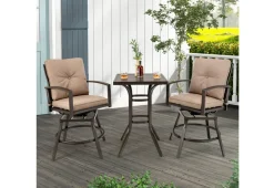 3-Piece Swivel Bar Table Set