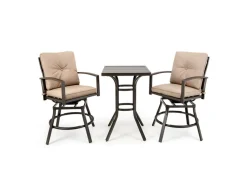 3-Piece Swivel Bar Table Set