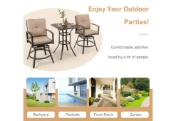 3-Piece Swivel Bar Table Set