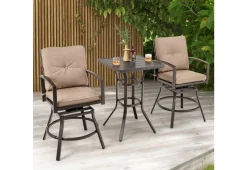 3-Piece Swivel Bar Table Set