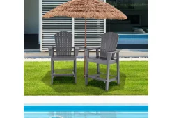 2-Piece Tall Adirondack Chairs with Middle Connecting Tray