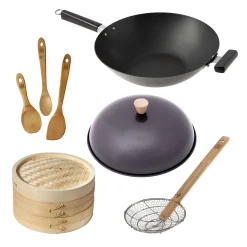 5-Piece 14'' Nonstick Wok Set