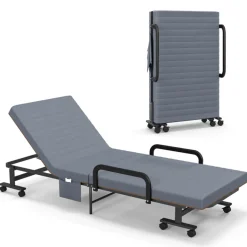 Portable Adjustable Guest Single Bed Twin Mattress