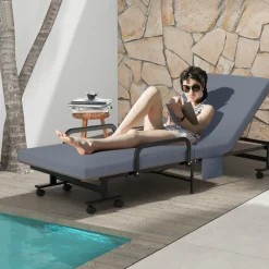 Portable Adjustable Guest Single Bed Twin Mattress