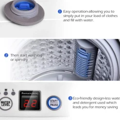Portable Automatic Washing Machine with Drain Pump