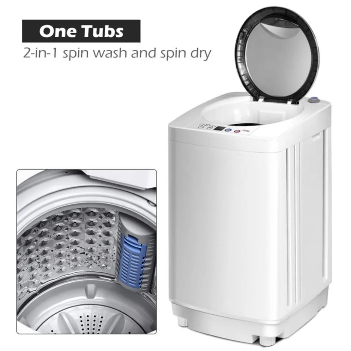 Portable Automatic Washing Machine with Drain Pump