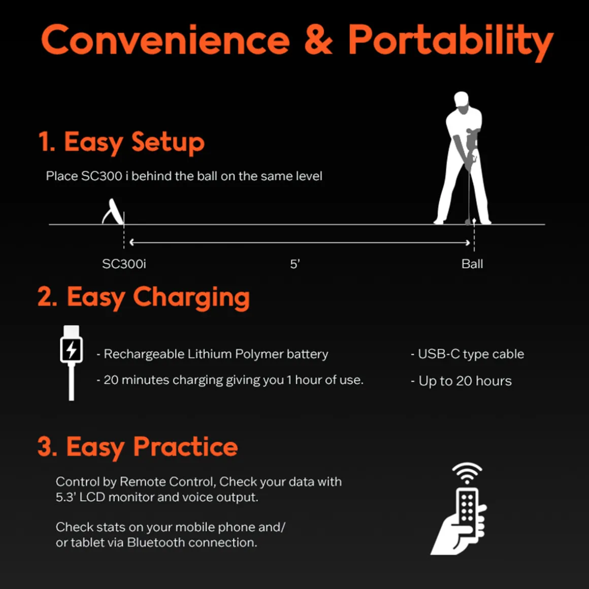 Portable Golf Launch Monitor PRO
