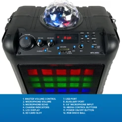 Portable Karaoke Party Speaker with LED Lights