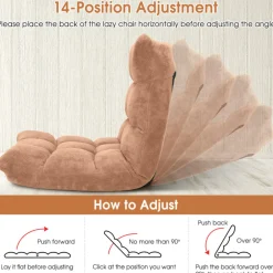 14-Position Adjustable Cushioned Floor Chair