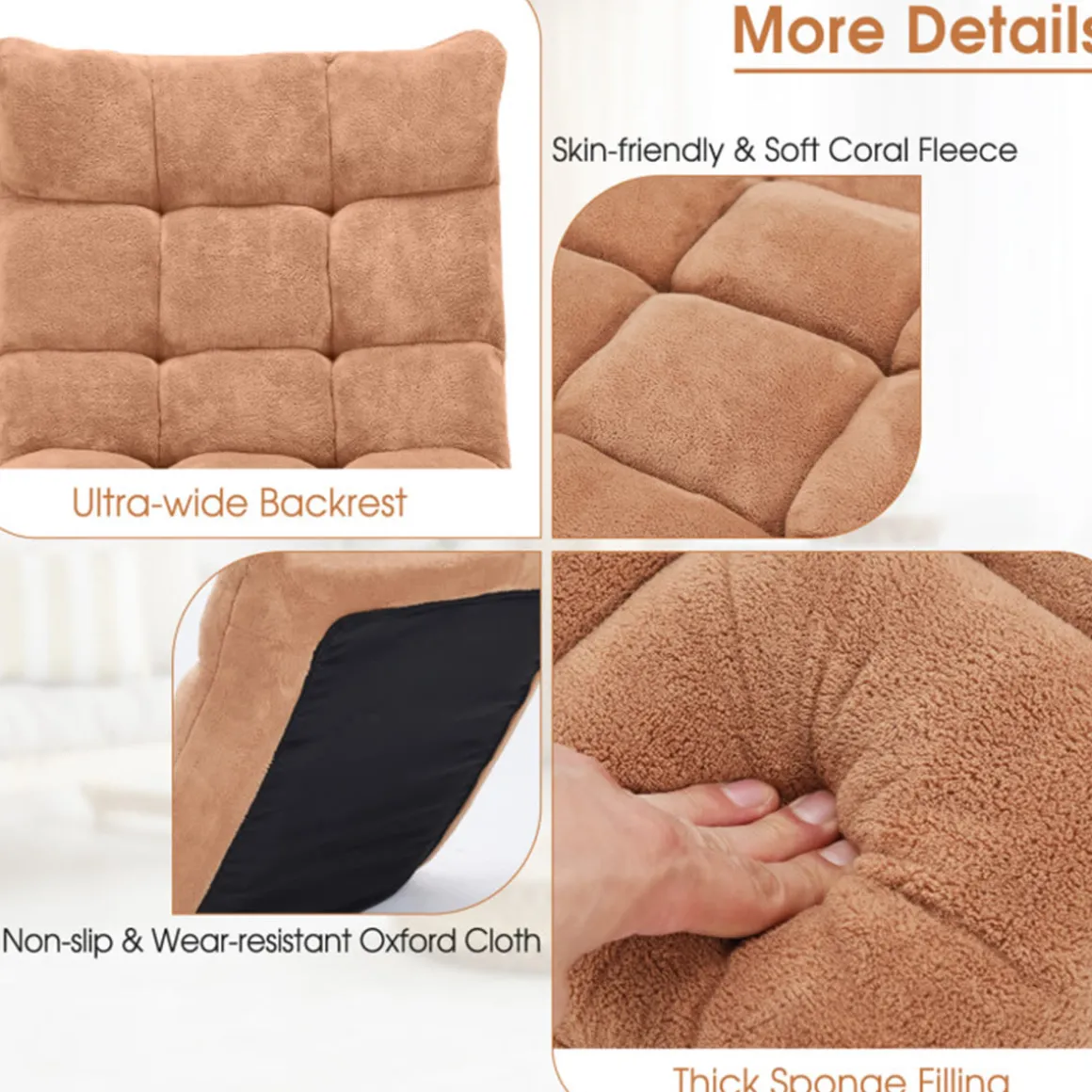 14-Position Adjustable Cushioned Floor Chair