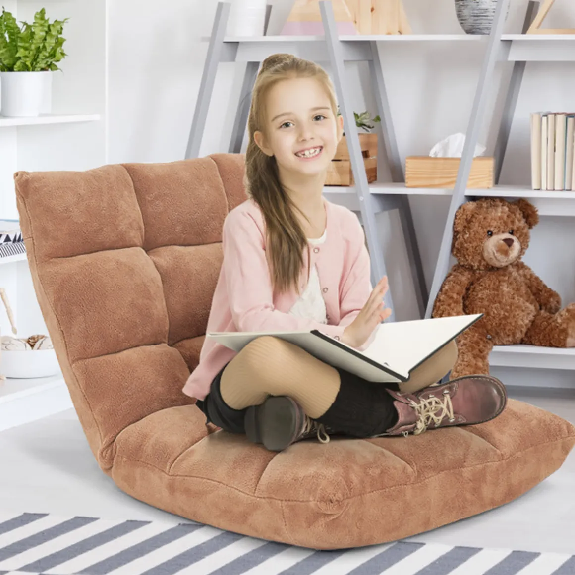 14-Position Adjustable Cushioned Floor Chair