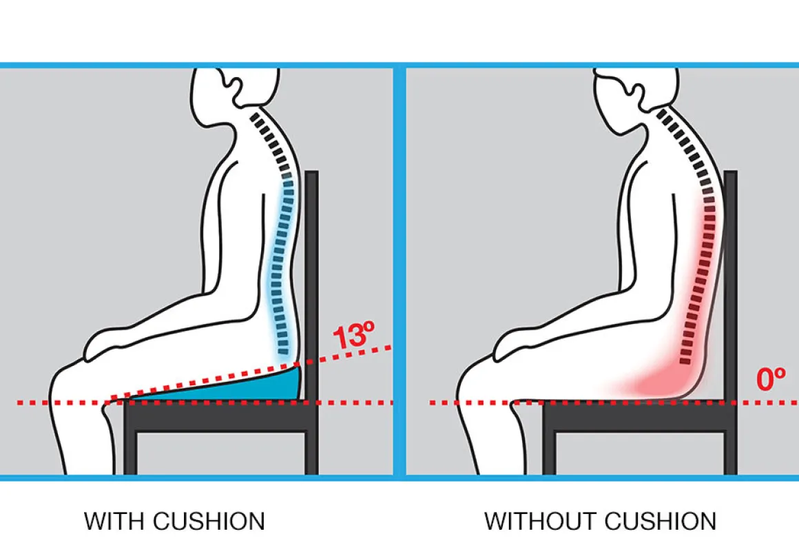Posture Improving Contoured Comfort Cushion