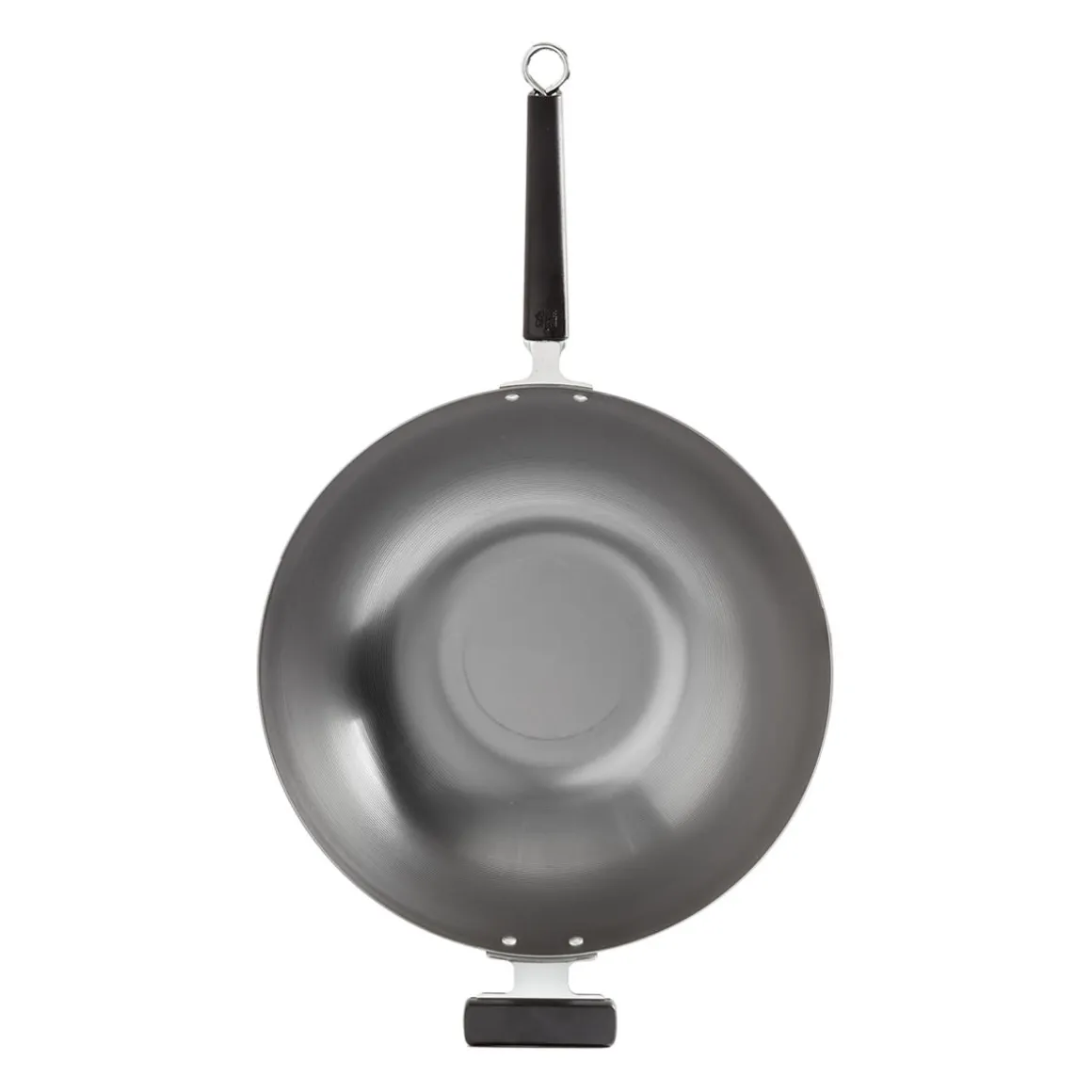 Professional 14-inch Carbon Steel Flat Bottom Wok