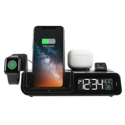 Projection Alarm Clock with Wireless Charging Station