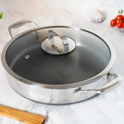 5-Quart Stainless Hybrid Nonstick Saute Pan with Lid