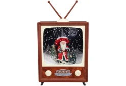 12" LED Musical Snowing Santa TV Set