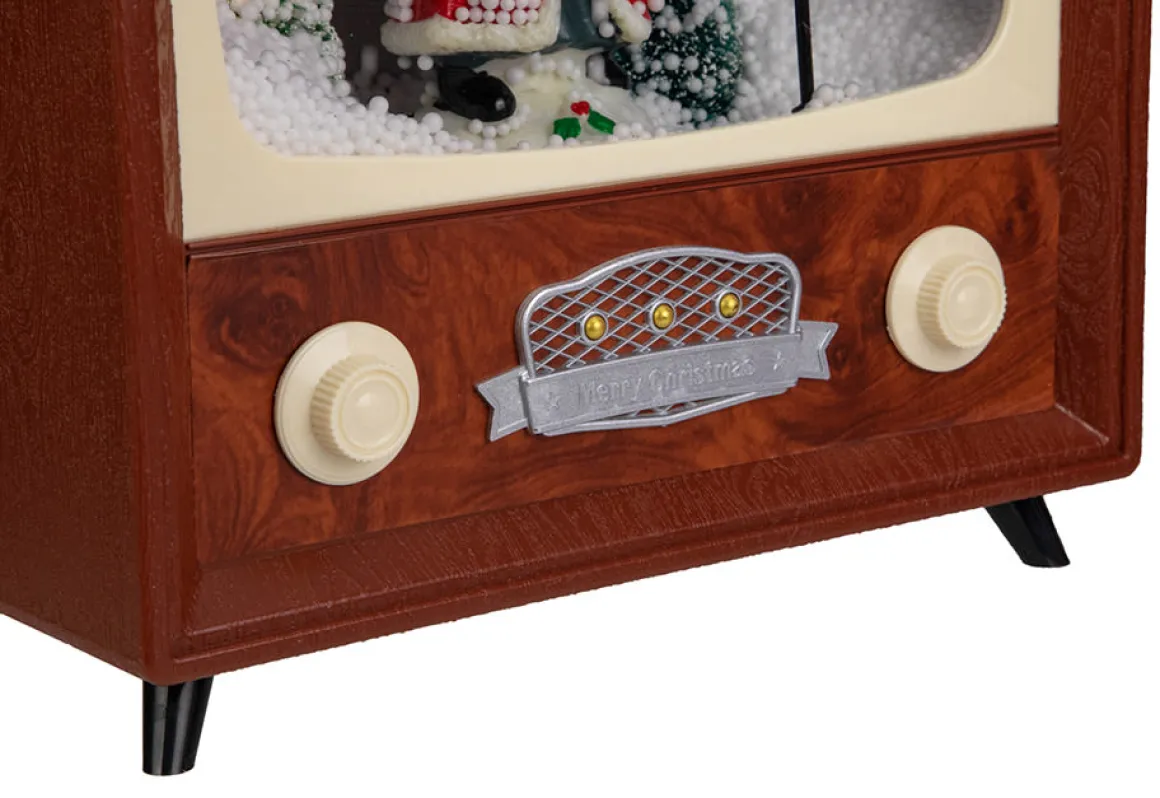 12" LED Musical Snowing Santa TV Set