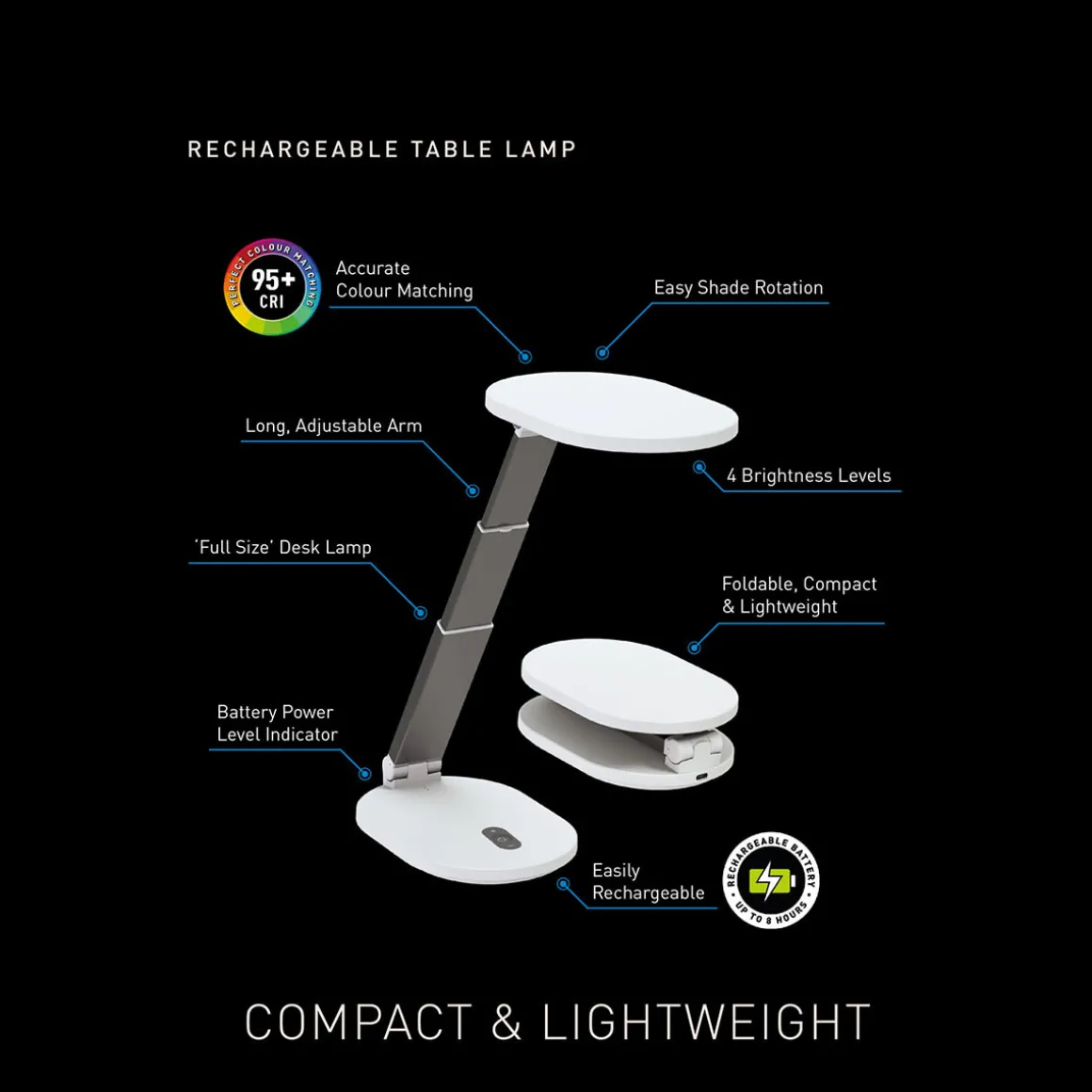 Rechargeable LED Tabletop Lamp