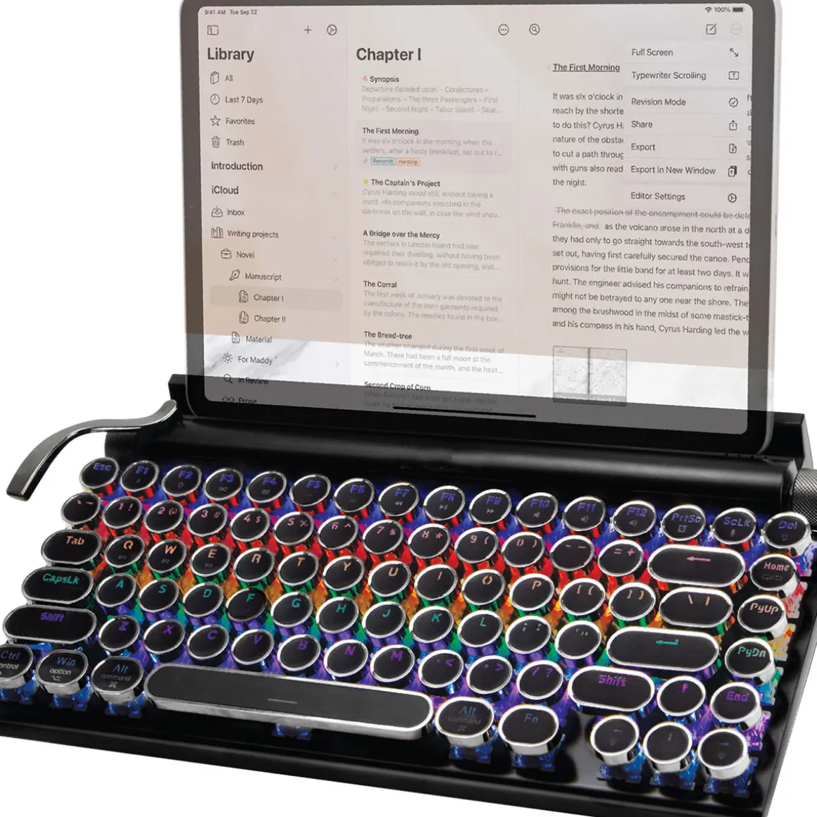Retro LED Typewriter Keyboard