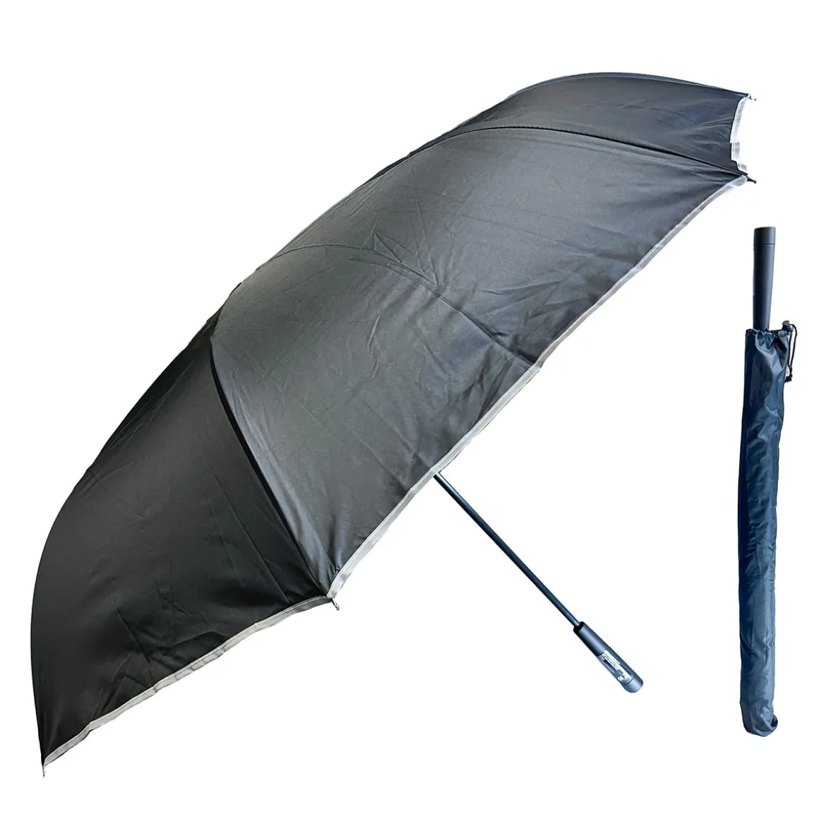 Reverse Folding Windproof Umbrella with Flashlight