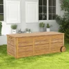 Rolling Patio Wooden Deck Box