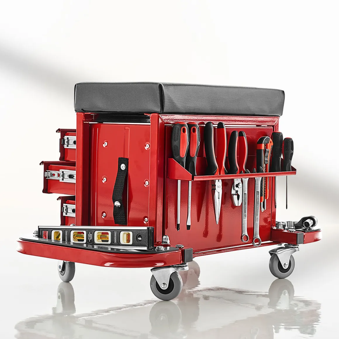 Rolling Toolbox Stool by Sharper Image