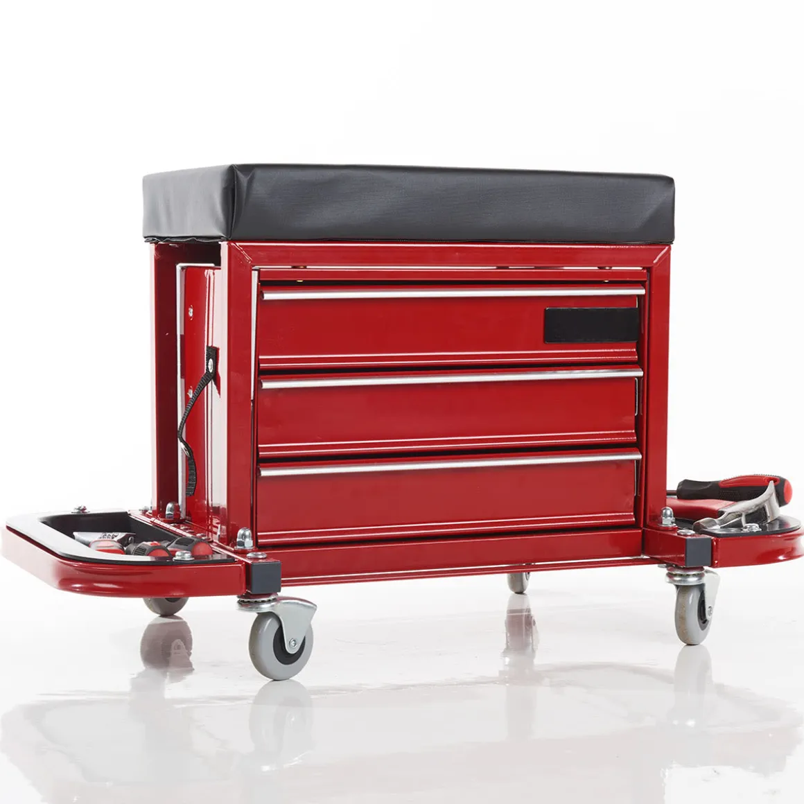 Rolling Toolbox Stool by Sharper Image