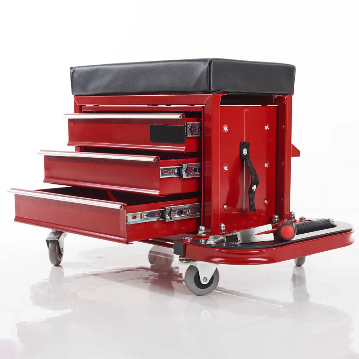 Rolling Toolbox Stool by Sharper Image