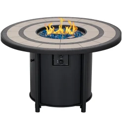 Round Propane Gas Fire Pit Table