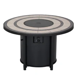 Round Propane Gas Fire Pit Table