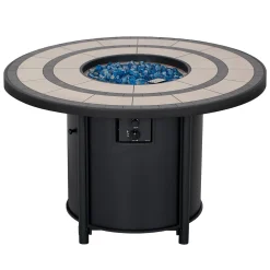 Round Propane Gas Fire Pit Table