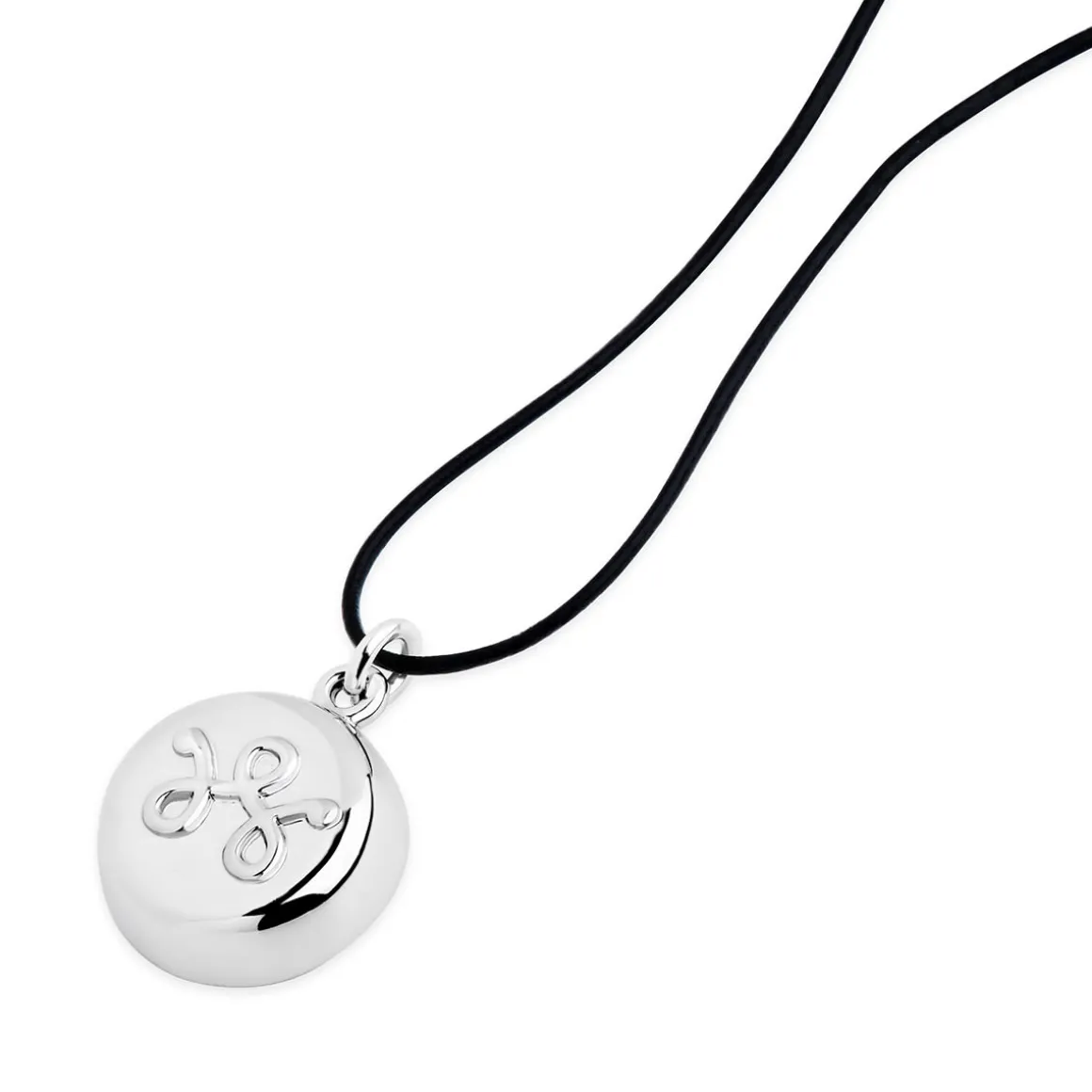 Safety Silver Leather Necklace