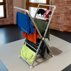 Scissor Style Heated Drying Rack