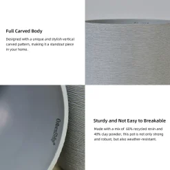 Self-Watering Cylinder Pot System for Indoor Plants (Set of 3)