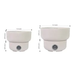 Self-Watering Low Bowl Pot System for Indoor Plants (Set of 2)