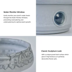 Self-Watering Rock Garden Pot System for Indoor Plants (Set of 3)