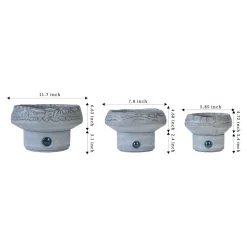 Self-Watering Rock Garden Pot System for Indoor Plants (Set of 3)